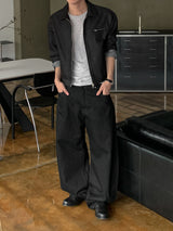 Dunted Tripe-Stitch Curved Denim