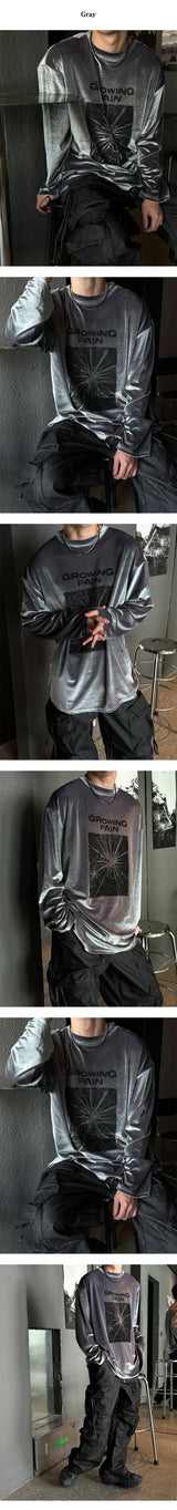 [UNISEX] Crack velvet long sleeves (3color)