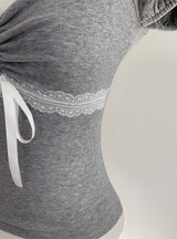 ハッケンリボンレーストップ (light gray)