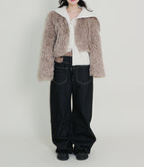 Angel Hairri Fur ボレロ ショートジャケット (Semi Cropped Jacket)