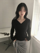 Tencel V-neck T