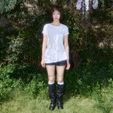 フリルレイヤードドットTシャツ (White) F25QB128