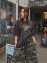 Vintage Star Pigment Short-Sleeved T-shirt