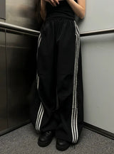Silver Edge Line Wide-Leg Pants