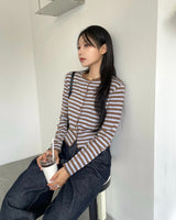 kitsch Round Stripe Cardigan 4C