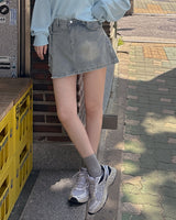 ムーズデニムキュロットショーツ