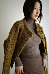 Wool turtleneck top, Brown