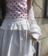 frenche belt lace long sk