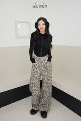 Vintage Leopard Wide Pants