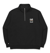 レインボーハーフジップアップスウェットシャツ【レッド】