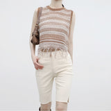 Miju's Fringe Sleeveless Knitwear