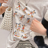 Sports Mickey Box fit Short-sleeved T-shirt