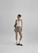 [MADE] Pinky Check Banding Shorts