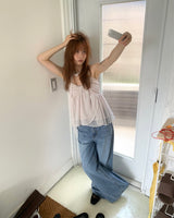 [muffler set] veil chiffon sleeveless