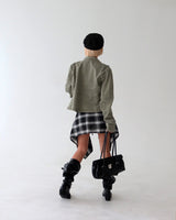 Wrinkle Shirring Belt Western Wide Long Boots