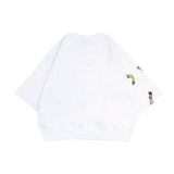 エスニックフラワーロゴクロップ半袖 MTM Tシャツ(UNISEX)_SYS5TS01WT