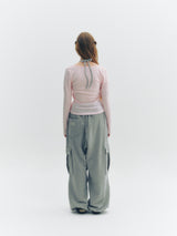 Halter Button T-Shirt (Pink)