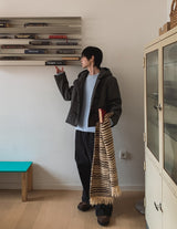 モックダッフルフーディドショートコート