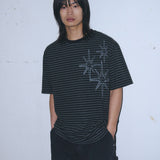 Untitled Starrynight Small Stripe Short Sleeve Black Charcoal