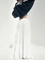 (FALL/WINTER ITEM) VIVID THICK KNIT LOOSE-FIT LAYERED CABLE-KNIT BOLERO CARDIGAN - 2 COLOR