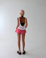 Back Slit Loose Fit U-neck Sleeveless