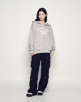25FW ペイントエフェクトフーディー ライトグレー