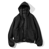 ピッチワークフーデッドリバーシブルジャンパー MFFPD001-BK
