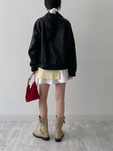 Forming Boat Neck Cardigan T-shirt