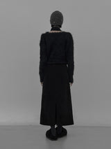 Muffler Set Sleeveless Fur Wrap Cardigan