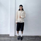 Deep Pleat Wide Shorts