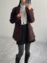 [wool 50%] フォトヘアリーシングルルーズフィットジャケット
