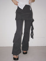 cool frill layered skirt bendable pants