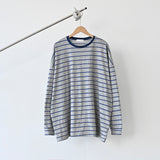 BHNY ルーズフィットスリットストライプロングスリーブTシャツ