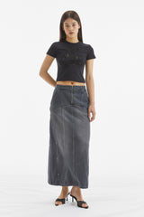 ROSE LACE CROP TOP /  BLACK