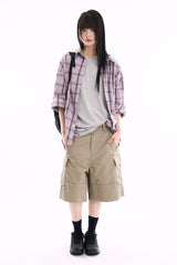 Madras big check over shirt