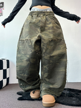 CARPENTER MILITARY HIP DAMAGE PANTS 🤎💚🩶3COLOR/2SIZE