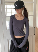 MILD U-NECK LONG SLEEVE (4C)