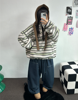 MINK🐻🧸RIVET STRING LONG WIDE PANTS 💙🖤2COLOR