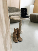 Stud folding flip-flop boots