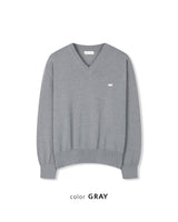 Seron V-Neck Patch Knit