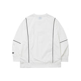 Sports Dept Logo Piping Nylon Pullover - White