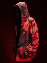 RTVG(RETROVEGAS) Chinese dragon fonts pullover hoodie