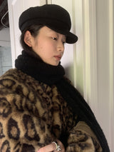 High-End Leopard Suede Fur Jacket
