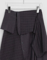 Kerhol Check Button Layered Skirt