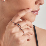 [Worn by Kim Yuna, Winter, Chuu, Tsuki,Solar] Freshwater Pearl 925 Silver + rhodium plating Adjustable Size Ring R043-01H