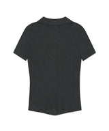BUTTON-UP COLLAR KNIT