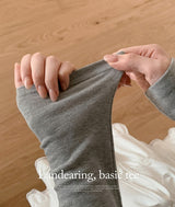 [SHOPPERMADE] Standard U-neck Long Sleeve T-Shirt (5color)