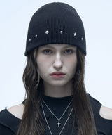 EDDY STUD BEANIE_BLACK