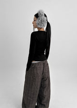 [MADE] Arha Check Padding Banding Pants