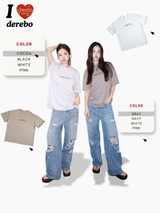 プレミアムコットンオーバーサイズフィットラウンド半袖Tシャツ